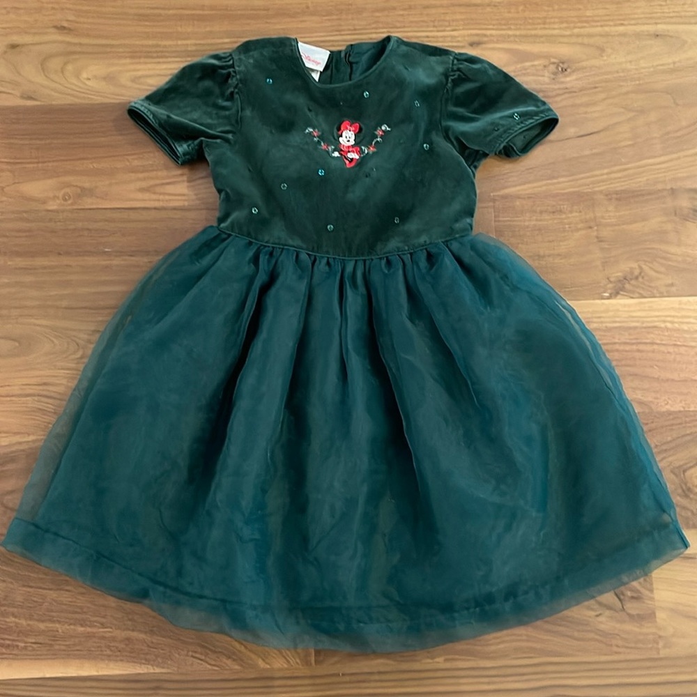 Disney Holiday Green dress Minnie Mouse size 4/5